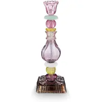 Pip studio Kaarsenhouders - Beads - Kandelaar van Glas - Lila - 28cm
