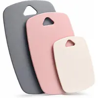 BOTC Snijplank Set - Set van 3 stuks - Snijplank kunststof - Antibacterieel - Keukenplanken - Roze