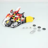 One cross bad bully rood helm vizier pet voor motor enduro tt quad nieuw