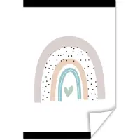 PosterMonkey Poster Regenboog - Hart - Stippen - Kinderen - Kids - 60x80 cm