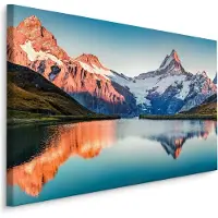 Karo-art Schilderij Natuurmeer, Alpen Zwitserland, multi-gekleurd, 4 maten, wanddecoratie