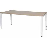 Schaffenburg Verstelbaar Bureau - Domino 180x80 Havana Kersen - wit frame