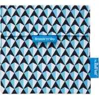 Roll'Eat Snack'n'Go Herbruikbaar Boterhamzakje - Tiles Blue