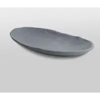 Cheforward Schaal Endure Ovaal Dinerbord Grijs - 25x15 cm - Leisteen-look - Melamine