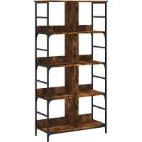 vidaXL Boekenrek 78,5x33x153 cm bewerkt hout gerookt eikenkleurig