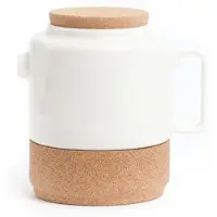 Amorim cork Soulmate The Whistler Kom - Keramiek/Kurk - Ø13 cm - Wit