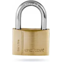 Gerda KMZ S60 messing hangslot - systeem met één sleutel