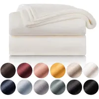 Blumtal - Fleece Deken - Super Zacht Fleece Plaid 220x240 cm - Creme