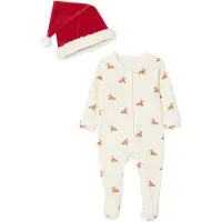 Envie de Fraise Gemengde babyset babypakje met voetjes muts kerstcapsule