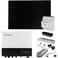 Growatt 4kWp Glas Glas PV-systeem Met SPH4000TL3-BH-UP