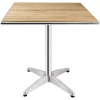 Bolero Horeca Terras Tafel met houten blad 70x70 cm