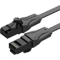 Vention platte CAT 6 UTP Netwerk Kabel - Zwart - 5 meter