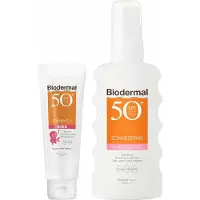 Biodermal SPF50 Lichaam en Gezicht Hydraterende Zonnebescherming Pakket