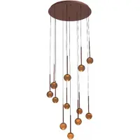 Lucide Hanglamp Calina 12-lichts met amber bollen