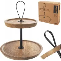 Orion - Houten Etagère - 2-Laags - Mango Hout - 30 cm