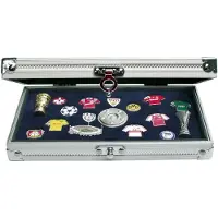 Safe Aluminium vitrine cassette met acrylglas deksel - 19 x 11,5 x 4 cm