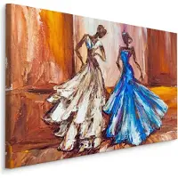 Karo-art Schilderij - Dans de Tango, Premium Print, Multikleur