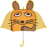 Playshoes paraplu met oortjes junior 70 cm polyester geel