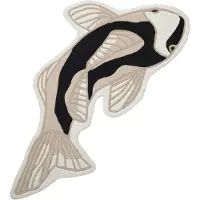Broste Copenhagen Koi vloerkleed zwart/beige - 71110398