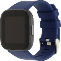 123Watches sport band - donkerblauw - SM - Geschikt voor Fitbit Versa 1 & 2 / Lite