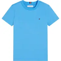 Tommy Hilfiger T-shirt blauw Jongens Katoen Ronde hals Effen - maat 128
