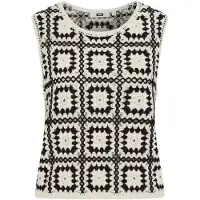 We fashion Top zwart / wit