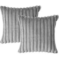 HAUSS SPOLE - Fluwelen Kussensloop - Lichtgrijs - Kussenslopen 50 X 50 Cm - Set Van 2 - Kussenhoes - Kussenhoezen - Sierkussens - Pluche Stof