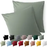 Blumtal Kussensloop Microvezel Kussenhoes 50 x 50 cm - Summer Green - Met Rits - Set van 2