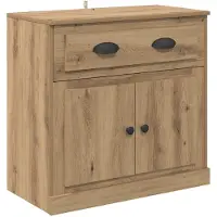 vidaXL Highboard Artisan Eiken 70 x 35,5 x 67,5 cm Bewerkt hout