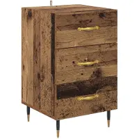vidaXL Nachtkastje Oudhout 40 x 40 x 66 cm Bewerkt hout
