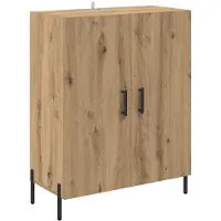 vidaXL Dressoir Artisan Eiken 69,5 x 34 x 90 cm Bewerkt hout