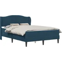 vidaXL Bedframe met hoofdeinde Blauw 140 x 200 cm Fluweel