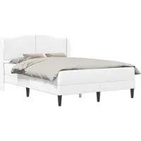 vidaXL Bedframe met hoofdeinde Wit 160 x 200 cm Kunstleer