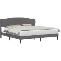 vidaXL Bedframe met hoofdeinde Grijs 180 x 200 cm Kunstleer