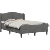 vidaXL Bedframe met hoofdeinde Donkergrijs 120 x 190 cm Fluweel