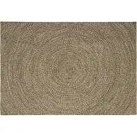 vidaXL Gebied Tapijt Naturel en Zwart 240 x 340 cm Jute