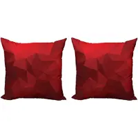 Abakuhaus rode sierkussens, kussenhoezen, 2-pack, Modern Accent dubbelzijdige digitale print, 45x45 cm, scharlakenrood