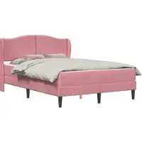 vidaXL Bedframe met hoofdeinde Roze 160 x 200 cm Fluweel