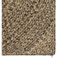 vidaXL Gebied Tapijt Naturel en Zwart 60 x 200 cm Jute
