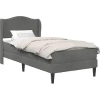 vidaXL Bedframe met hoofdeinde Donkergrijs 100 x 200 cm Fluweel