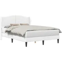 vidaXL Bedframe met hoofdeinde Wit 140 x 200 cm Kunstleer