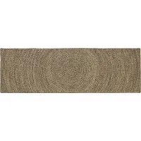 vidaXL Gebied Tapijt Naturel en Zwart 80 x 250 cm Jute