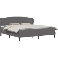 vidaXL Bedframe met hoofdeinde Grijs 180 x 200 cm Kunstleer