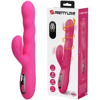 Pretty Love - Winters - Rabbit Vibrator met Golf Beweging en LED Display - Roze