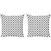 Abakuhaus Zwart-witte sierkussens, kussenhoes, 2-pack, Modern Accent dubbelzijdige digitale print, 40x40 cm, Houtskoolgrijs en wit