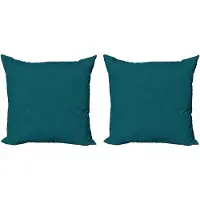 Abakuhaus Decoratieve kussenhoes met sterrenmotief, 2 stuks, modern accent, dubbelzijdige digitale print, 50x50 cm, donkergroenblauw/petrolblauw