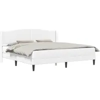 vidaXL Bedframe met hoofdeinde Wit 180 x 200 cm Kunstleer