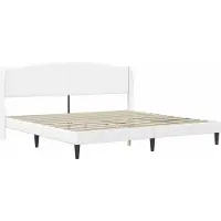 vidaXL Bedframe met matras Wit 180 x 200 cm Kunstleer
