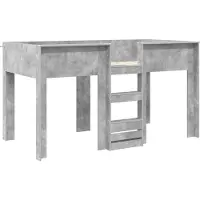 vidaXL Stapeld bed voor kids Beton Grijs 90 x 190 cm Bewerkt hout