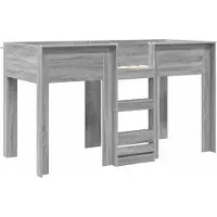 vidaXL Stapeld bed voor kids Grijs Sonoma 75 x 190 cm Bewerkt hout